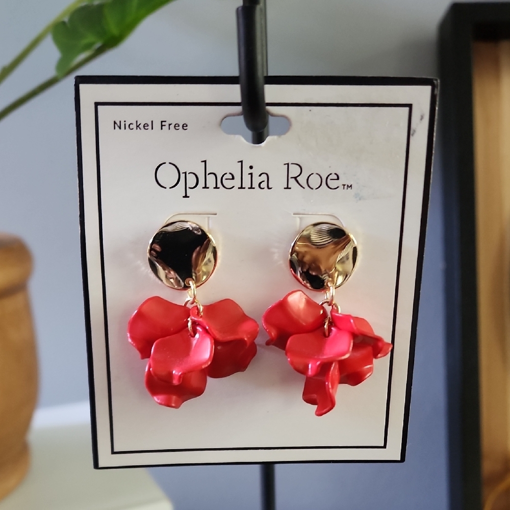 B24 Flower Earrings - Picture 3 of 9